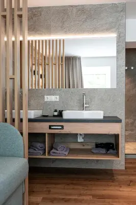 Ein Badezimmer in der Unterkunft Hotel Gasthof Brüggler