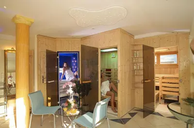 Ein Sitzbereich in der Unterkunft Hotel Gasthof Brüggler