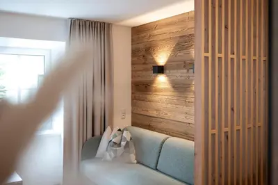 Ein Sitzbereich in der Unterkunft Hotel Gasthof Brüggler