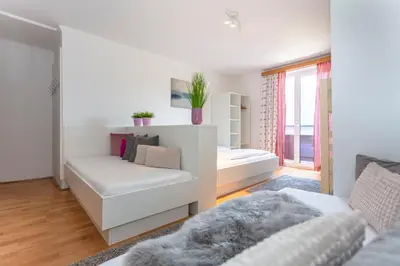 Ein Bett oder Betten in einem Zimmer der Unterkunft Appartements am Edthof