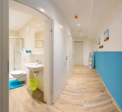 Ein Badezimmer in der Unterkunft Appartements am Edthof