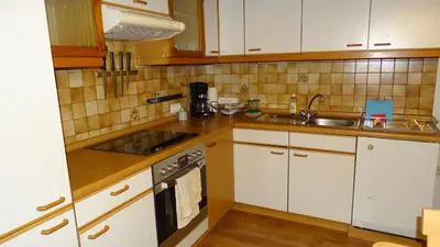Küche/Küchenzeile in der Unterkunft Ferienwohnung Karin Humer