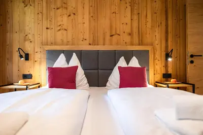 Ein Bett oder Betten in einem Zimmer der Unterkunft Der Lammhof - Appartements Kaswurm