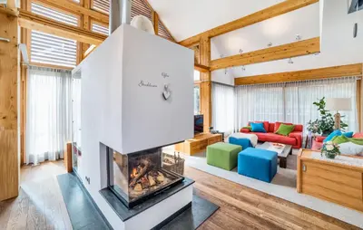 Ein Sitzbereich in der Unterkunft Das Penthaus Katschberg