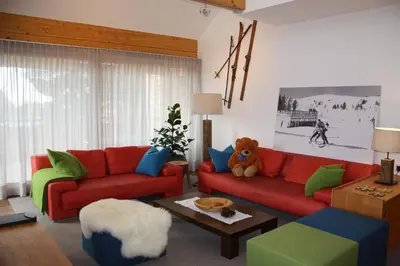 Ein Sitzbereich in der Unterkunft Das Penthaus Katschberg