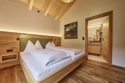 Ein Bett oder Betten in einem Zimmer der Unterkunft Ferienwohnungen Schwabhof