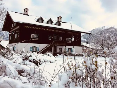 Ferienlounge Bluntausee im Winter
