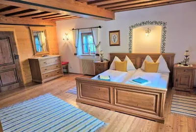 Ein Bett oder Betten in einem Zimmer der Unterkunft Ferienlounge Bluntausee