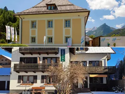 Ein allgemeiner Bergblick oder ein Berglick von des Hostels aus