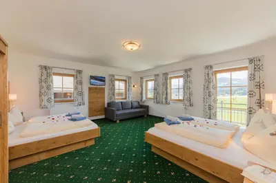 Ein Bett oder Betten in einem Zimmer der Unterkunft Apartments Unterfischergut