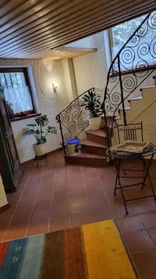 Ein Sitzbereich in der Unterkunft Haus Marianne
