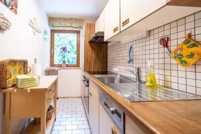 Küche/Küchenzeile in der Unterkunft Haus Marianne