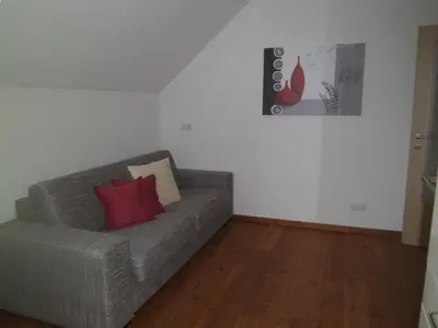 Ein Sitzbereich in der Unterkunft Appartment Stroblhof