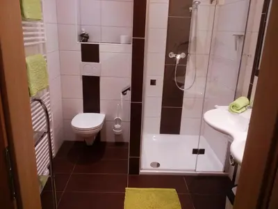 Ein Badezimmer in der Unterkunft Appartment Stroblhof
