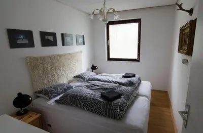 Ein Bett oder Betten in einem Zimmer der Unterkunft Nordwand Apartment
