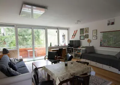 Ein Sitzbereich in der Unterkunft Nordwand Apartment