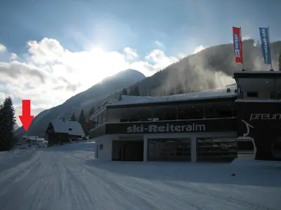 Ein allgemeiner Bergblick oder ein Berglick von der Ferienwohnung aus