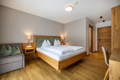 Ein Bett oder Betten in einem Zimmer der Unterkunft die Bleibe