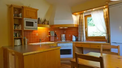 Küche/Küchenzeile in der Unterkunft Pension Dachsteinhof