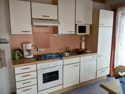 Küche/Küchenzeile in der Unterkunft Appartement Stocker