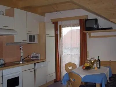 Küche/Küchenzeile in der Unterkunft Appartement Stocker