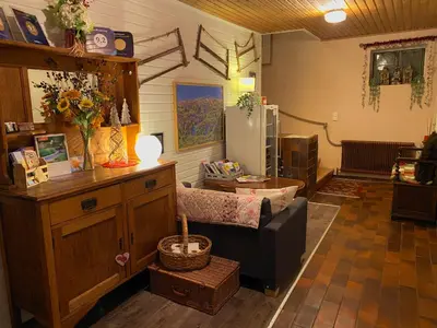 Ein Sitzbereich in der Unterkunft Landhaus Fay B&B