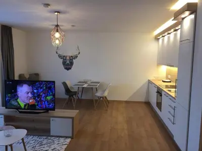 Küche/Küchenzeile in der Unterkunft Sonnenhang Studio&Design Apartments
