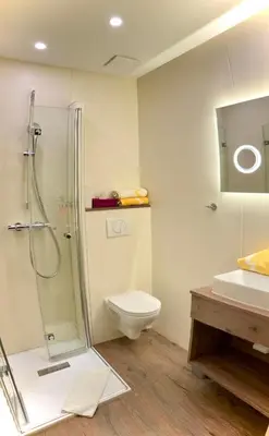 Ein Badezimmer in der Unterkunft Pension Weinberger
