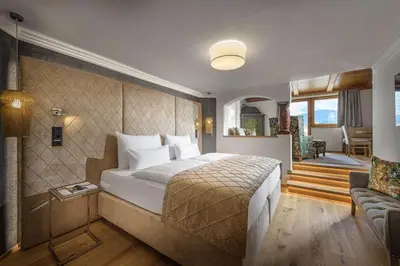 Ein Bett oder Betten in einem Zimmer der Unterkunft Alpines Lifestyle Hotel Tannenhof