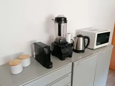 Kaffee-/Teezubehör in der Unterkunft Ferienwohnung Saunahaus