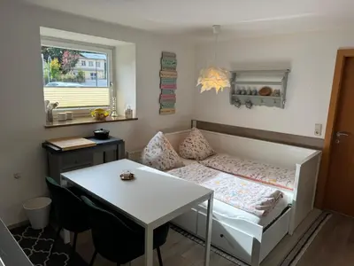 Grundriss der Unterkunft Helle Ferienwohnung Saunahaus