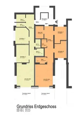 Grundriss der Unterkunft Appartements Freiraum