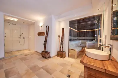 Ein Badezimmer in der Unterkunft Gut Vögeihof