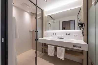Ein Badezimmer in der Unterkunft Hotel Stadler am Attersee