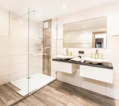 Ein Badezimmer in der Unterkunft Appartement Arnoldgut