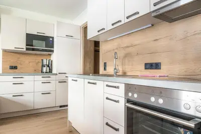 Küche/Küchenzeile in der Unterkunft Appartement Arnoldgut