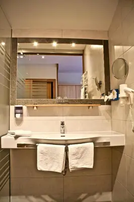 Ein Badezimmer in der Unterkunft Hotel Druschhof