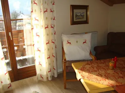 Ein Sitzbereich in der Unterkunft Landhaus Kurz