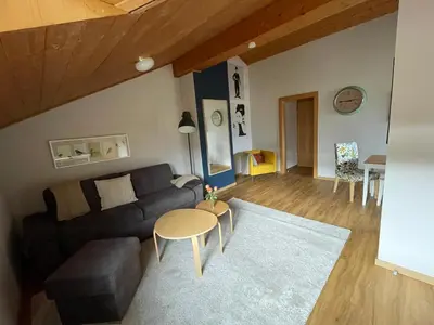 Ein Sitzbereich in der Unterkunft Ferienwohnung Margit Baier