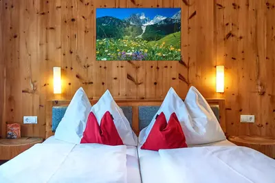Ein Bett oder Betten in einem Zimmer der Unterkunft Bio-Pension Bliem