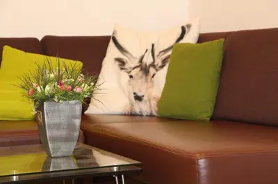 Ein Sitzbereich in der Unterkunft Stadtappartements Oppeneiger