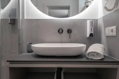 Ein Badezimmer in der Unterkunft Hotel Pension Waldesruh