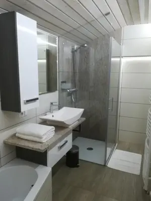 Ein Badezimmer in der Unterkunft Hinterlammerain