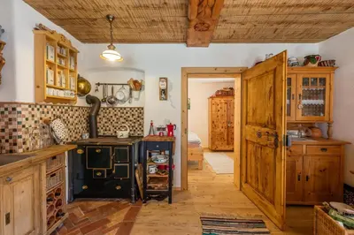 Küche/Küchenzeile in der Unterkunft Ferienappartement am Leisnitzbach