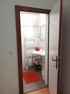 Ein Bett oder Betten in einem Zimmer der Unterkunft Ferienwohnung Marina