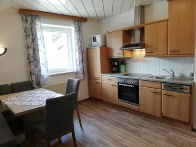 Küche/Küchenzeile in der Unterkunft Ferienwohnung Marina
