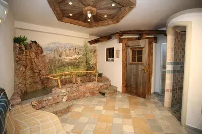 Ein Sitzbereich in der Unterkunft Appartement Feldlhof