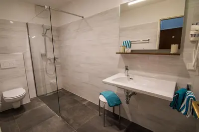Ein Badezimmer in der Unterkunft Triebenerhof