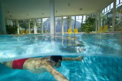 Der Swimmingpool an oder in der Nähe von Seevilla Altaussee