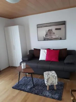 Ein Sitzbereich in der Unterkunft Appartement Roland